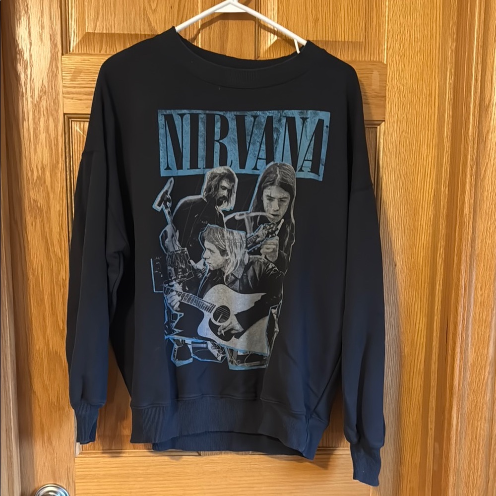 AE Nirvana Black Graphic Crewneck Women’s